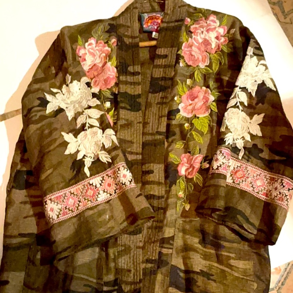 Johnny Was Camo print jacket size small